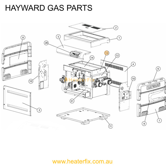 _Hayward_Gas_Heater_Rain_Guard_Assembly