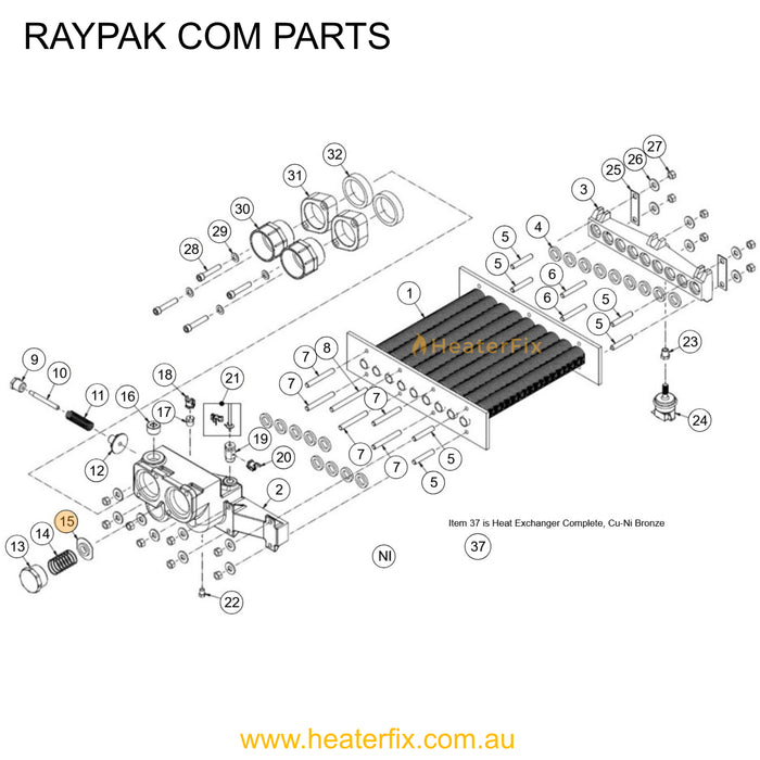 Raypak Unatherm Govenor Disk Bronze Head