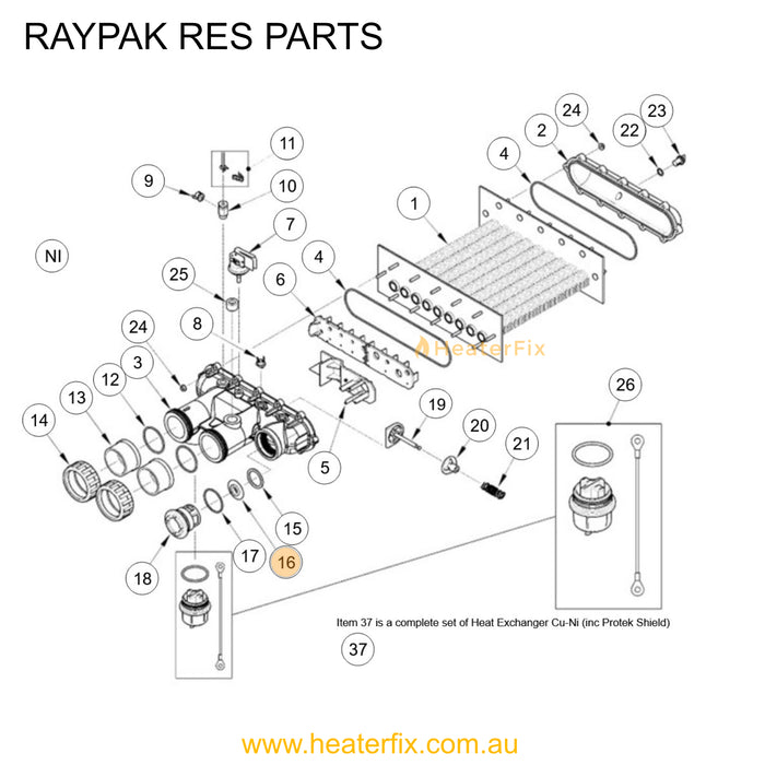 Raypak Unatherm Governor Disk Capron Head (Residential)