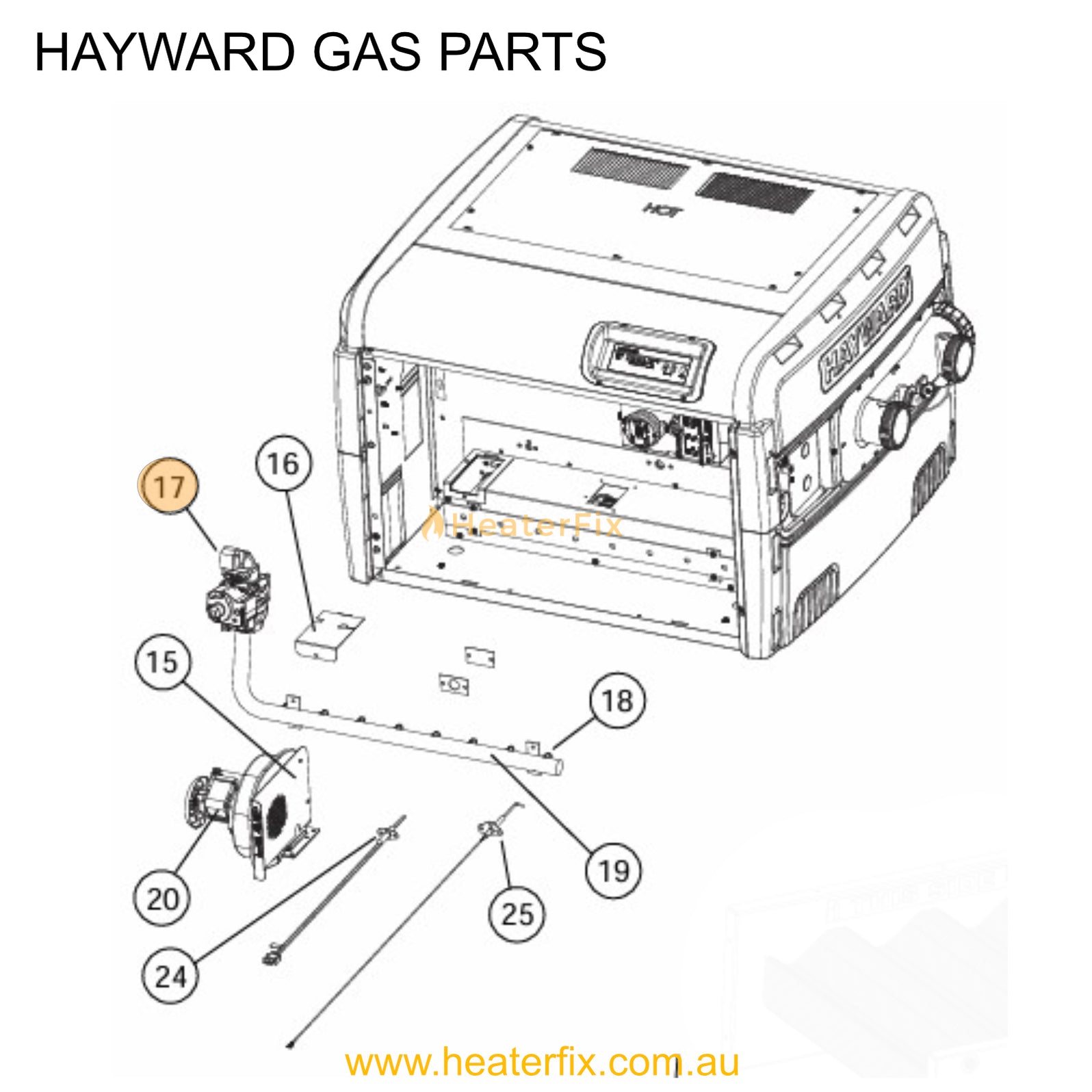Hayward H150/H250/H400 Gas Heater - Gas Valve Natural - | HeaterFix ...