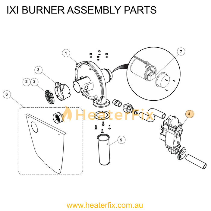 AstralPool IXI Gas Valve - Heater Spare Part