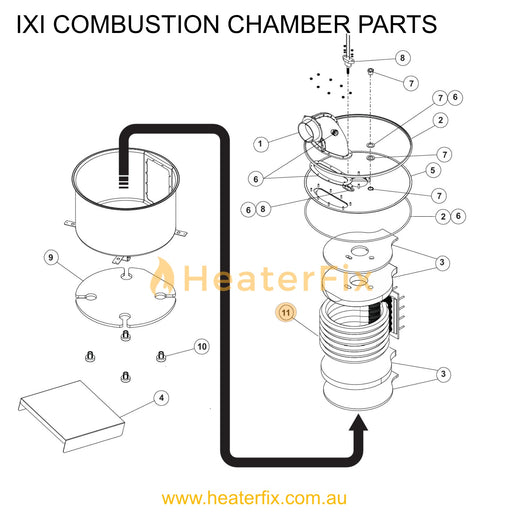 AstralPool IXI 200 IXI 370 Heat Exchange Assembly - Heater Spare Part