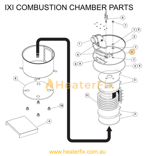 AstralPool IXI Combustion Chamber Lid Kit - Heater Spare Part