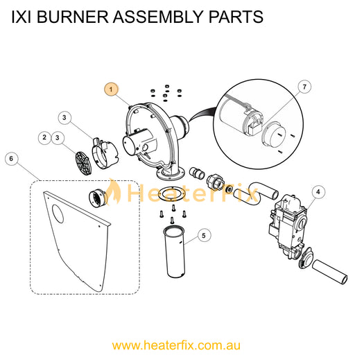 AstralPool IXI Blower Assembly Kit - Heater Spare Part