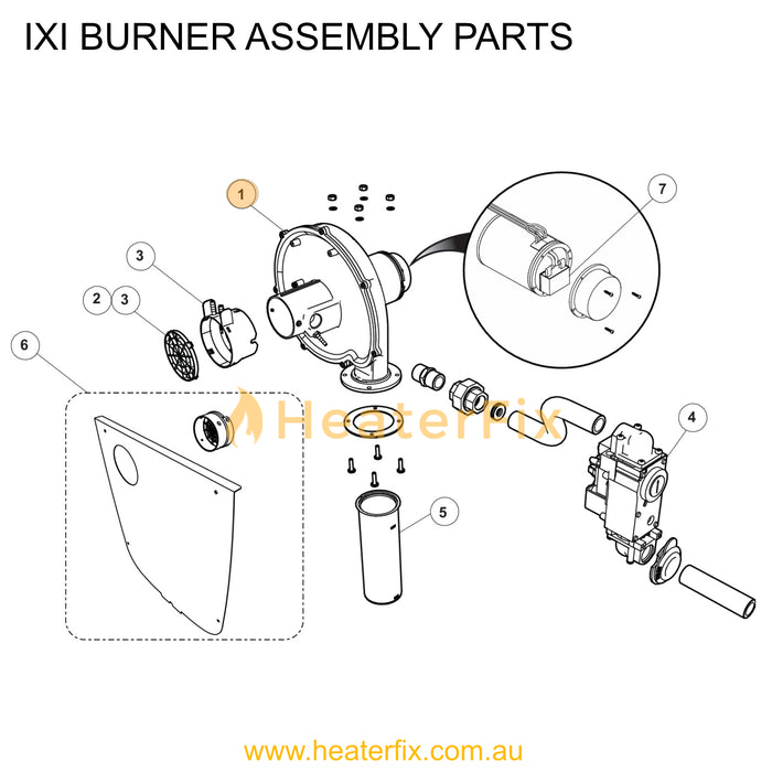 AstralPool IXI Blower Assembly Kit - Heater Spare Part