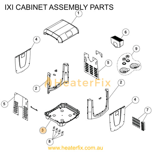AstralPool IXI Heater Base Kit - Heater Spare Part