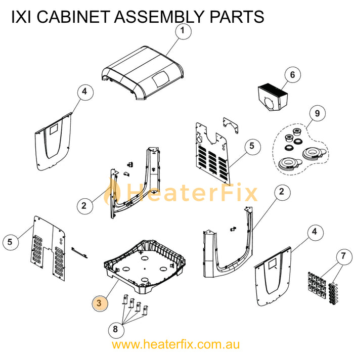 AstralPool IXI Heater Base Kit - Heater Spare Part
