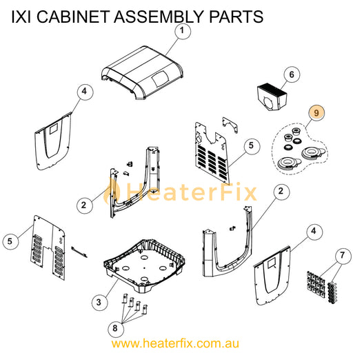 AstralPool IXI Heater Jacket Hole Plug Kit - Heater Spare Part