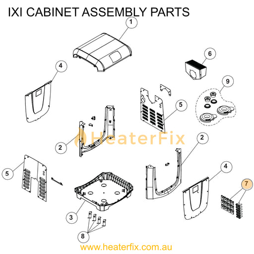 AstralPool IXI Heater Jacket Hardware Kit - Heater Spare Part