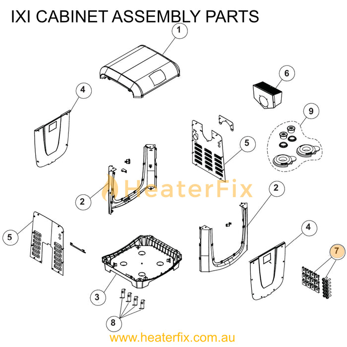 AstralPool IXI Heater Jacket Hardware Kit - Heater Spare Part