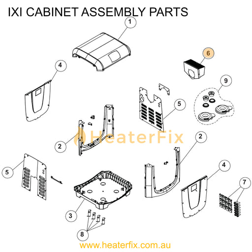AstralPool IXI Heater Vent Terminal Housing Kit - Heater Spare Part