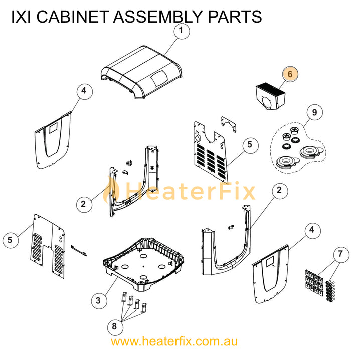 AstralPool IXI Heater Vent Terminal Housing Kit - Heater Spare Part