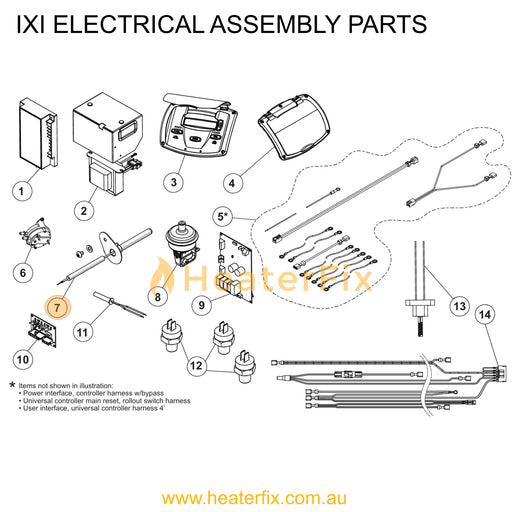 AstralPool IXI Flue Temp Sensor - Heater Spare Part