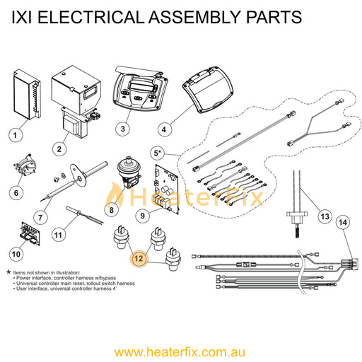 AstralPool IXI High Limit Temperature Sensors Kit - Heater Spare Part