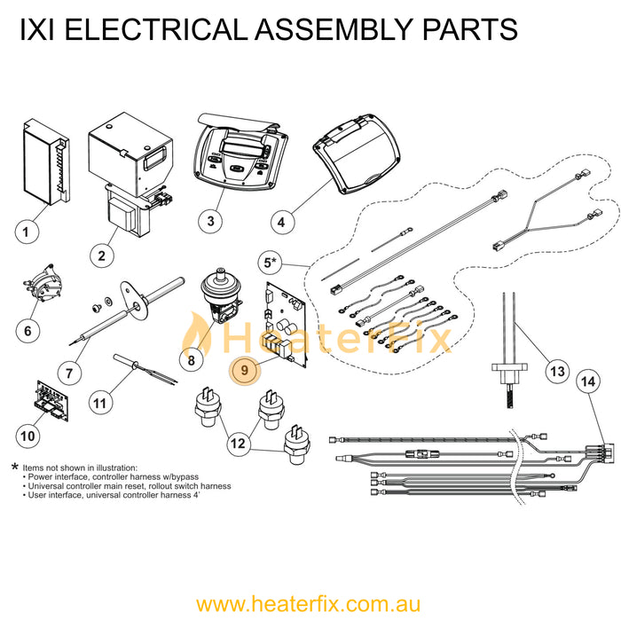 AstralPool IXI Power Interface Board (Pib) - Heater Spare Part