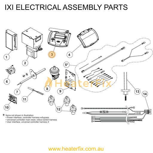 AstralPool IXI User Interface Kit - Heater Spare Part