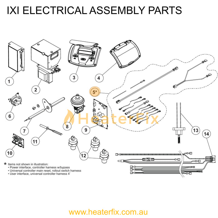 AstralPool IXI Wiring Harness Kit - Heater Spare Part