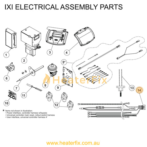 AstralPool IXI Power Interface Harness - Heater Spare Part